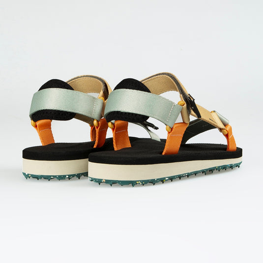 Walviss Beluga Kadin Dokuma Kumas Cirtli Turuncu Hardal Haki Sandalet