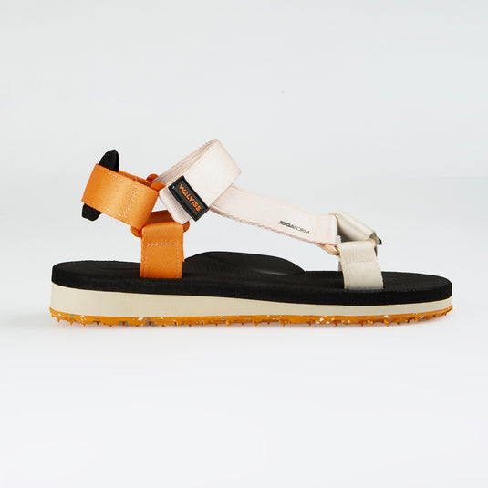 Walviss Beluga Kadin Dokuma Kumas Cirtli Turuncu Pudra Bej Sandalet