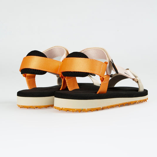 Walviss Beluga Kadin Dokuma Kumas Cirtli Turuncu Pudra Bej Sandalet