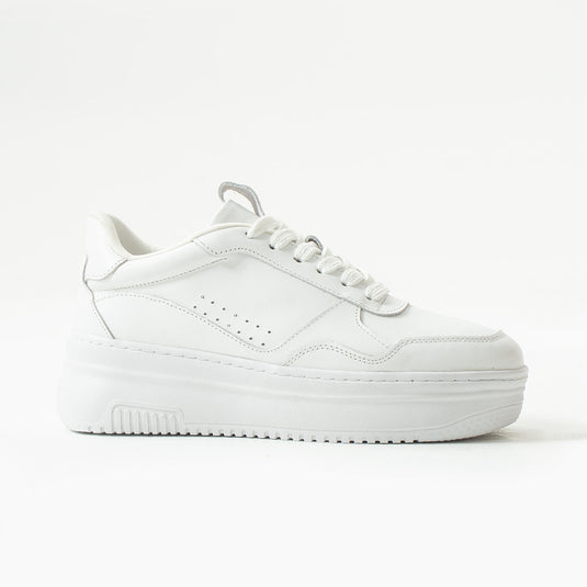 Walviss Bilma Kadin Hakiki Deri Bagcikli Beyaz Sneaker