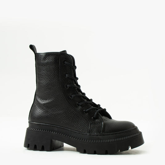 Walviss Blokwater Kadin Hakiki Deri Bagcikli Siyah Bot