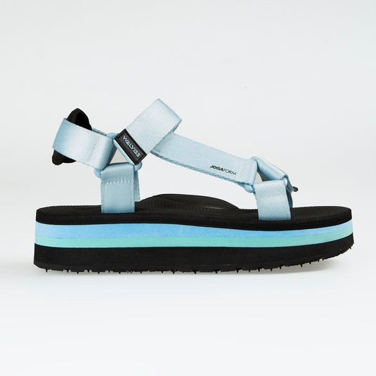 Walviss Delphin Kadin Dokuma Kumas Cirtli Turkuaz Sandalet