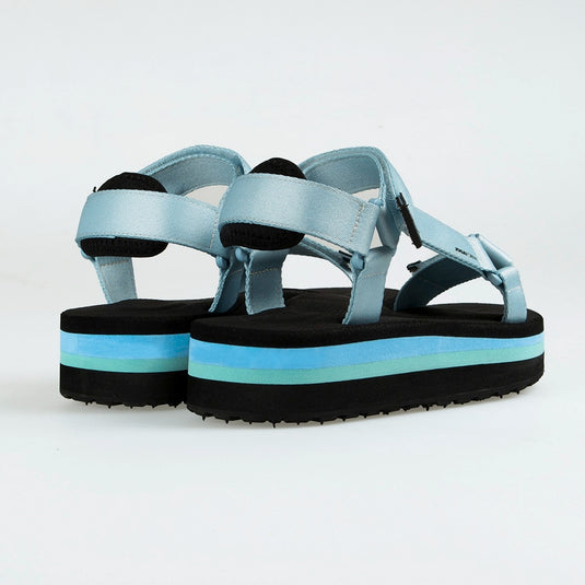 Walviss Delphin Kadin Dokuma Kumas Cirtli Turkuaz Sandalet