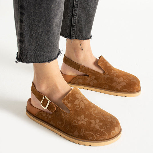 Walviss Flora Kadın Hakiki Deri Tek Tokalı Coconat Sandalet