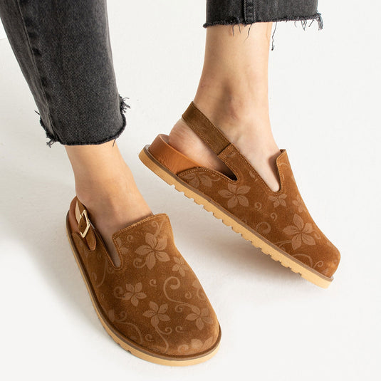 Walviss Flora Kadın Hakiki Deri Tek Tokalı Coconat Sandalet