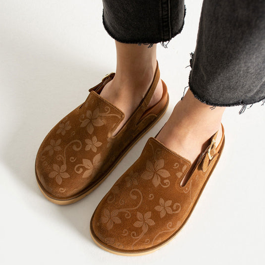 Walviss Flora Kadın Hakiki Deri Tek Tokalı Coconat Sandalet