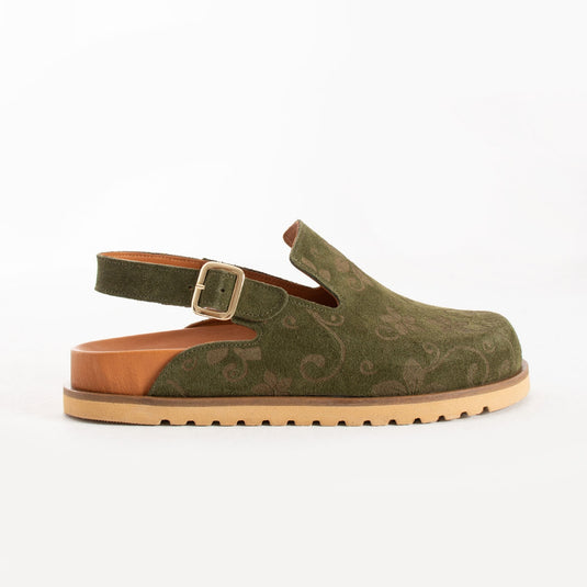 Walviss Flora Kadın Hakiki Deri Tek Tokalı Haki Sandalet