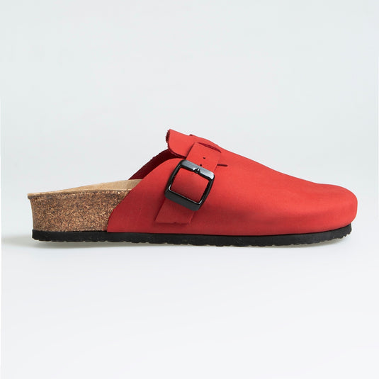 Walviss Impulo Kadin Hakiki Deri Tek Tokali Kirmizi Terlik