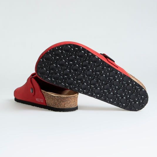 Walviss Impulo Kadin Hakiki Deri Tek Tokali Kirmizi Terlik