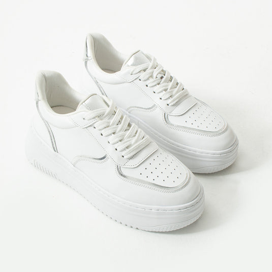 Walviss Jega Kadin Hakiki Deri Bagcikli Beyaz Sneaker