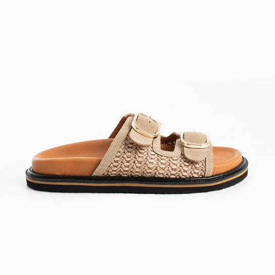 Walviss Klein Kadin Hasir Çift Tokali Bej Terlik