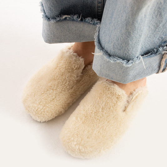 Walviss Konde Kadin Kürklü Bagciksiz Ekru Terlik