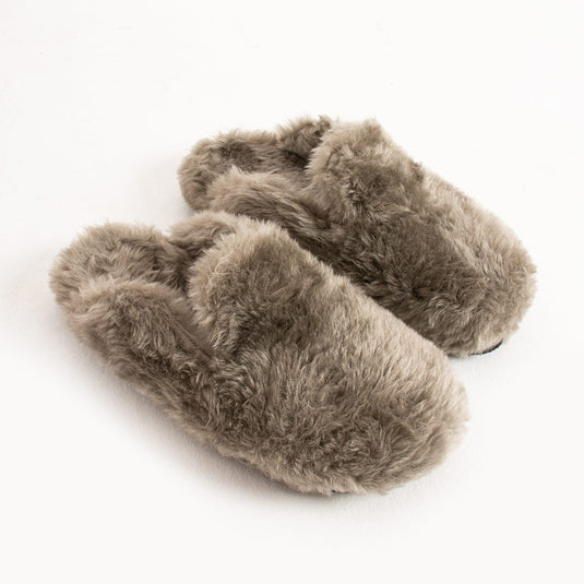 Walviss Konde Kadın Kürklü Bağcıksız Füme Terlik