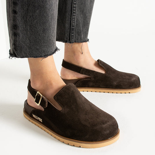 Walviss Leon Kadın Hakiki Deri Tek Tokalı Kahverengi Sandalet