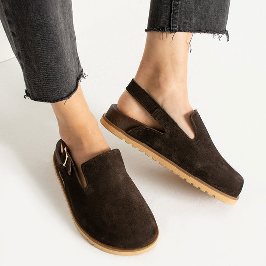 Walviss Leon Kadın Hakiki Deri Tek Tokalı Kahverengi Sandalet