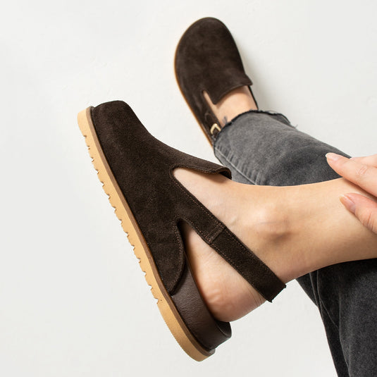 Walviss Leon Kadın Hakiki Deri Tek Tokalı Kahverengi Sandalet