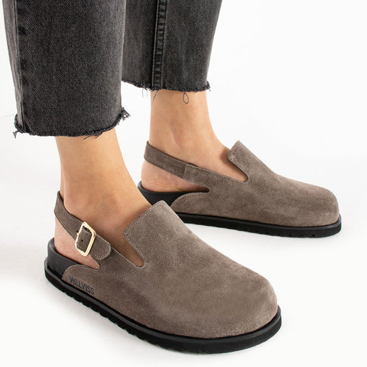 Walviss Leon Kadin Hakiki Deri Tek Tokali Vizon Sandalet