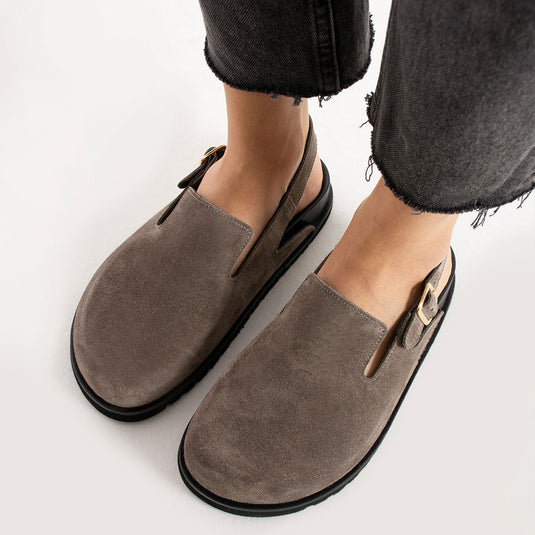 Walviss Leon Kadin Hakiki Deri Tek Tokali Vizon Sandalet