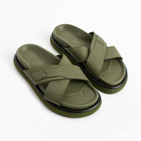 Walviss Luiza Kadin Hakiki Deri Bagciksiz Haki Terlik