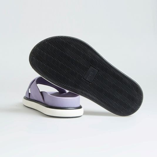 Walviss Luiza Kadin Hakiki Deri Bagciksiz Lila Terlik