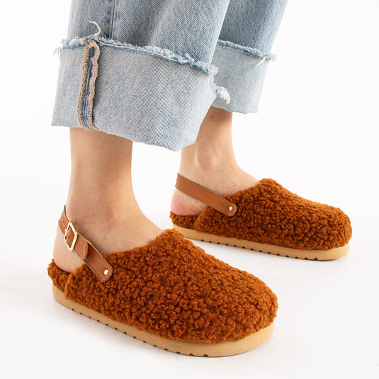 Walviss Moshe Kadin Kürklü Tek Tokali Tarçin Sandalet