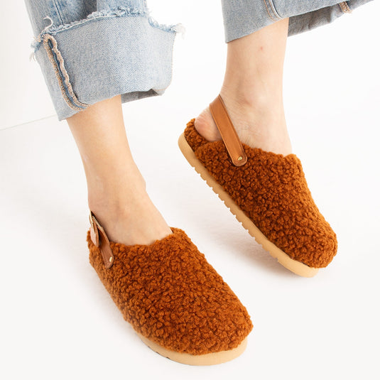 Walviss Moshe Kadin Kürklü Tek Tokali Tarçin Sandalet