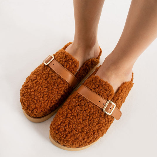 Walviss Mufy Kadin Kürklü Tek Tokali Tarçin Terlik