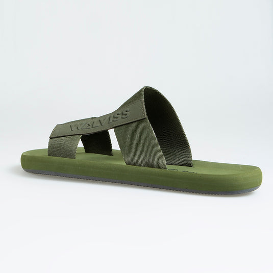 Walviss Mystax Erkek Dokuma Kumas Bagciksiz Haki Terlik