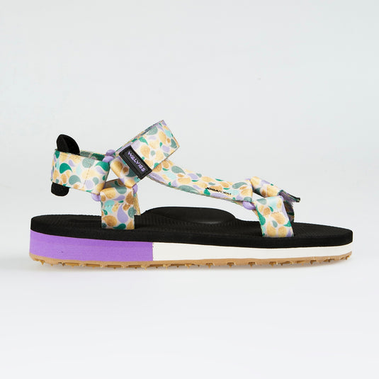 Walviss Narval Kadin Dokuma Kumas Cirtli Lila Ekru Sandalet