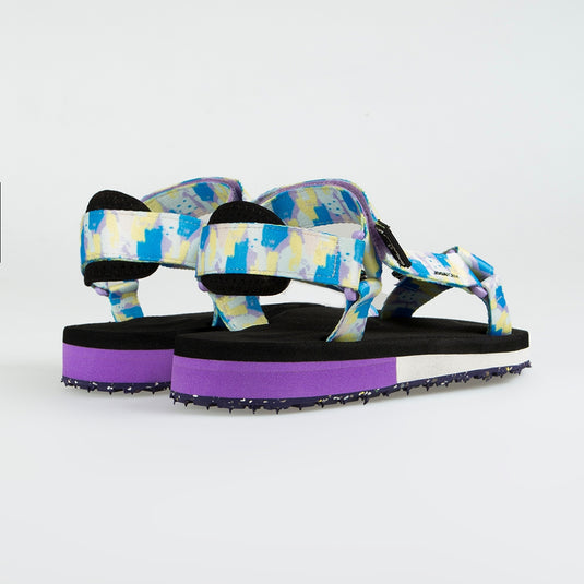 Walviss Narval Kadin Dokuma Kumas Cirtli Mavi Mor Sandalet