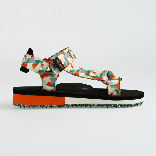 Walviss Narval Kadin Dokuma Kumas Cirtli Nar Çiçegi Haki Ekru Sandalet