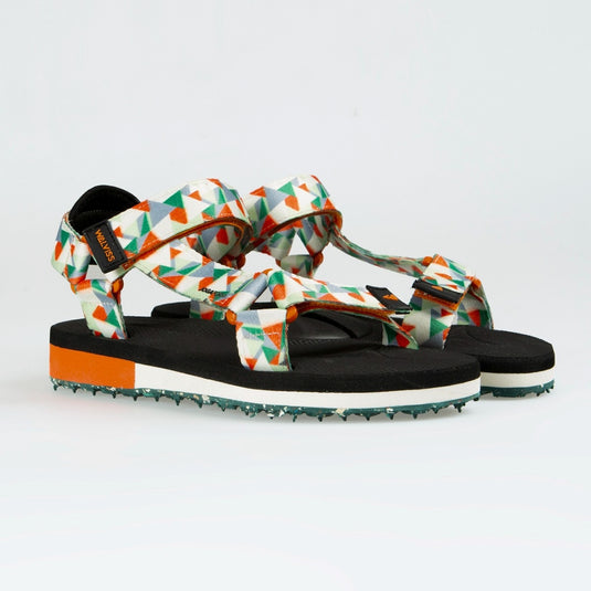 Walviss Narval Kadin Dokuma Kumas Cirtli Nar Çiçegi Haki Ekru Sandalet