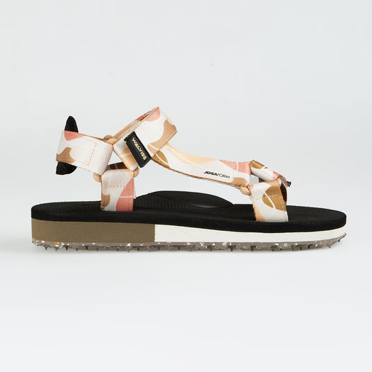 Walviss Narval Kadin Dokuma Kumas Cirtli Taba Pudra Sandalet