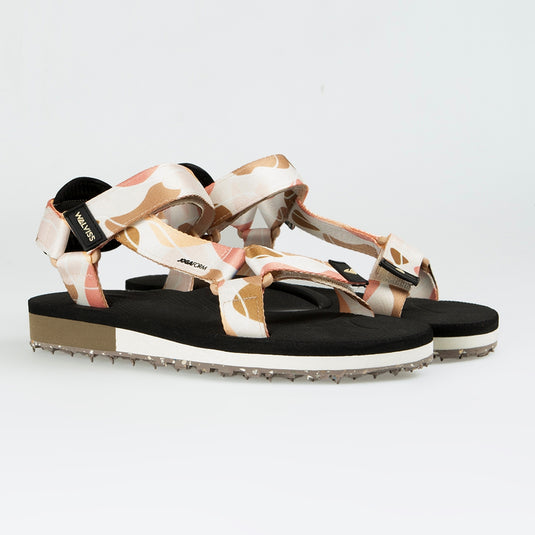 Walviss Narval Kadin Dokuma Kumas Cirtli Taba Pudra Sandalet