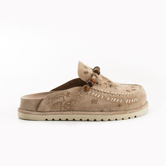 Walviss Rustica Kadin Hakiki Deri Bagciksiz Bej Terlik