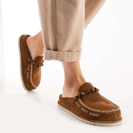 Walviss Rustica Kadin Hakiki Deri Bagciksiz Coconat Terlik