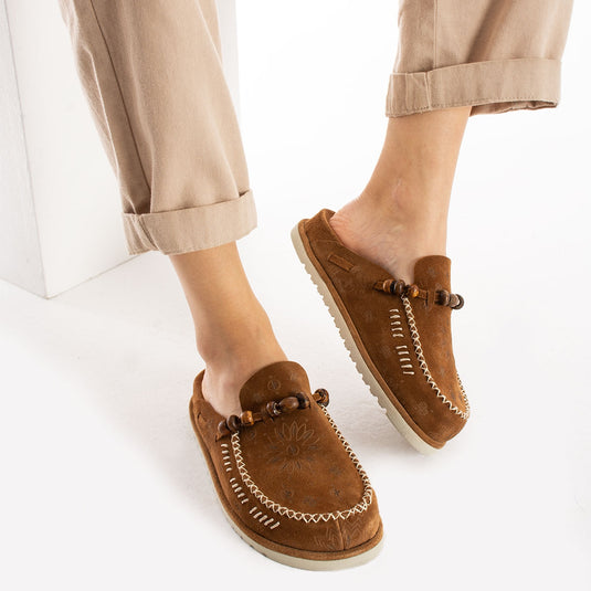 Walviss Rustica Kadin Hakiki Deri Bagciksiz Coconat Terlik