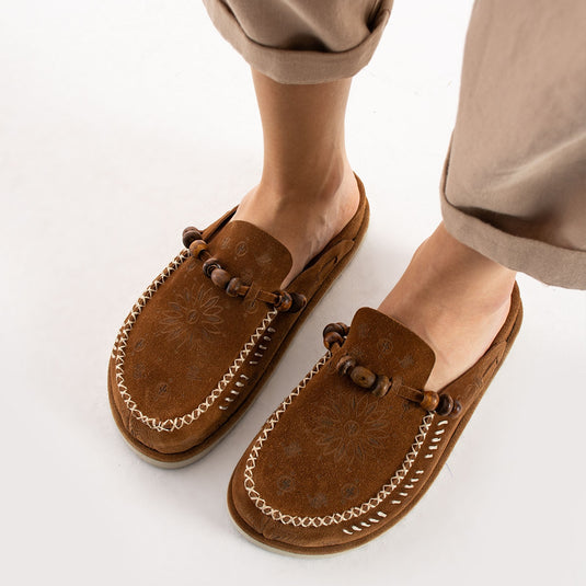 Walviss Rustica Kadin Hakiki Deri Bagciksiz Coconat Terlik