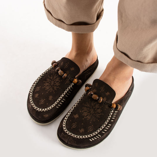 Walviss Rustica Kadin Hakiki Deri Bagciksiz Kahverengi Terlik