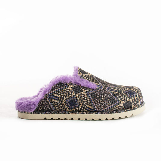 Walviss Savora Kadin Kumas Pelus Bagciksiz Mor Terlik