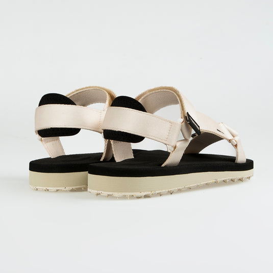 Walviss Willy Kadin Dokuma Kumas Cirtli Ekru Sandalet