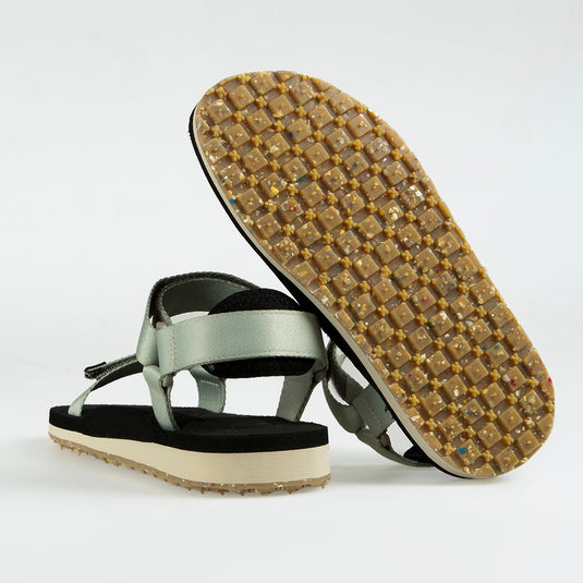 Walviss Willy Kadin Dokuma Kumas Cirtli Haki Sandalet