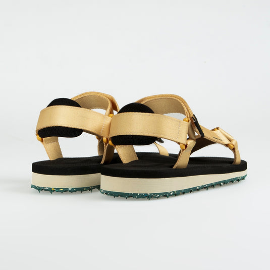 Walviss Willy Kadin Dokuma Kumas Cirtli Hardal Sari Sandalet