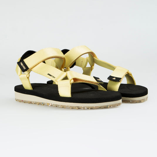 Walviss Willy Kadin Dokuma Kumas Cirtli Limon Sari Sandalet