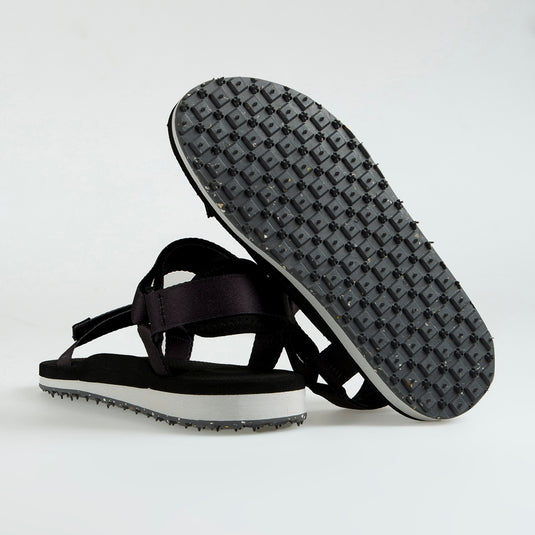 Walviss Willy Kadin Dokuma Kumas Cirtli Siyah Sandalet