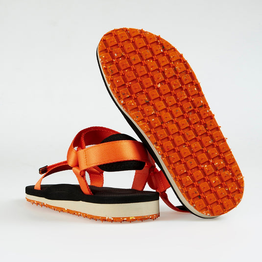 Walviss Willy Kadin Dokuma Kumas Cirtli Turuncu Sandalet