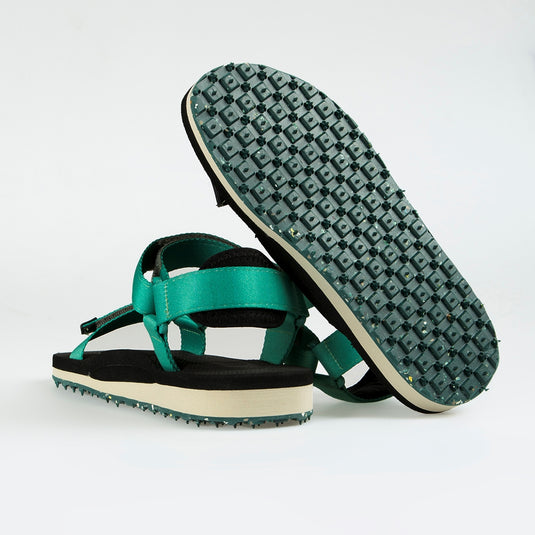 Walviss Willy Kadin Dokuma Kumas Cirtli Yesil Sandalet