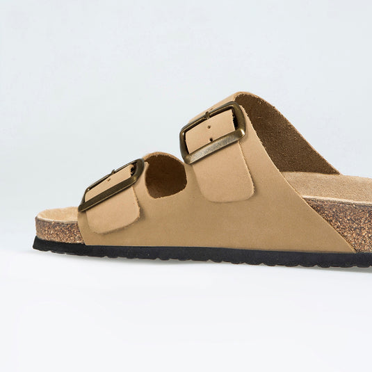 Walviss Zaris Kadin Hakiki Deri Çift Tokali Bej Terlik