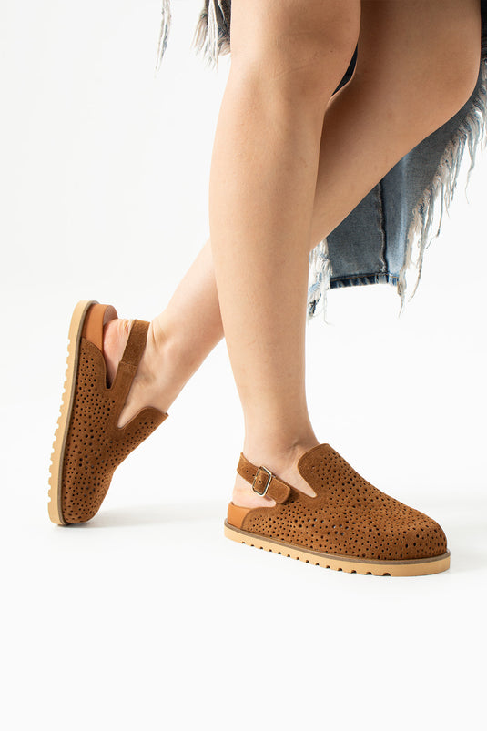 Walviss Zaya Kadin Hakiki Deri Tek Tokali Coconat Terlik