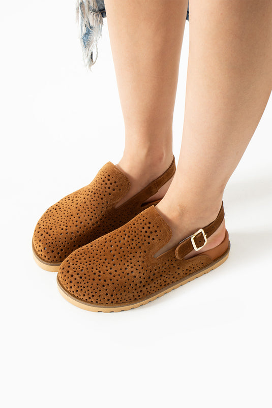 Walviss Zaya Kadin Hakiki Deri Tek Tokali Coconat Terlik